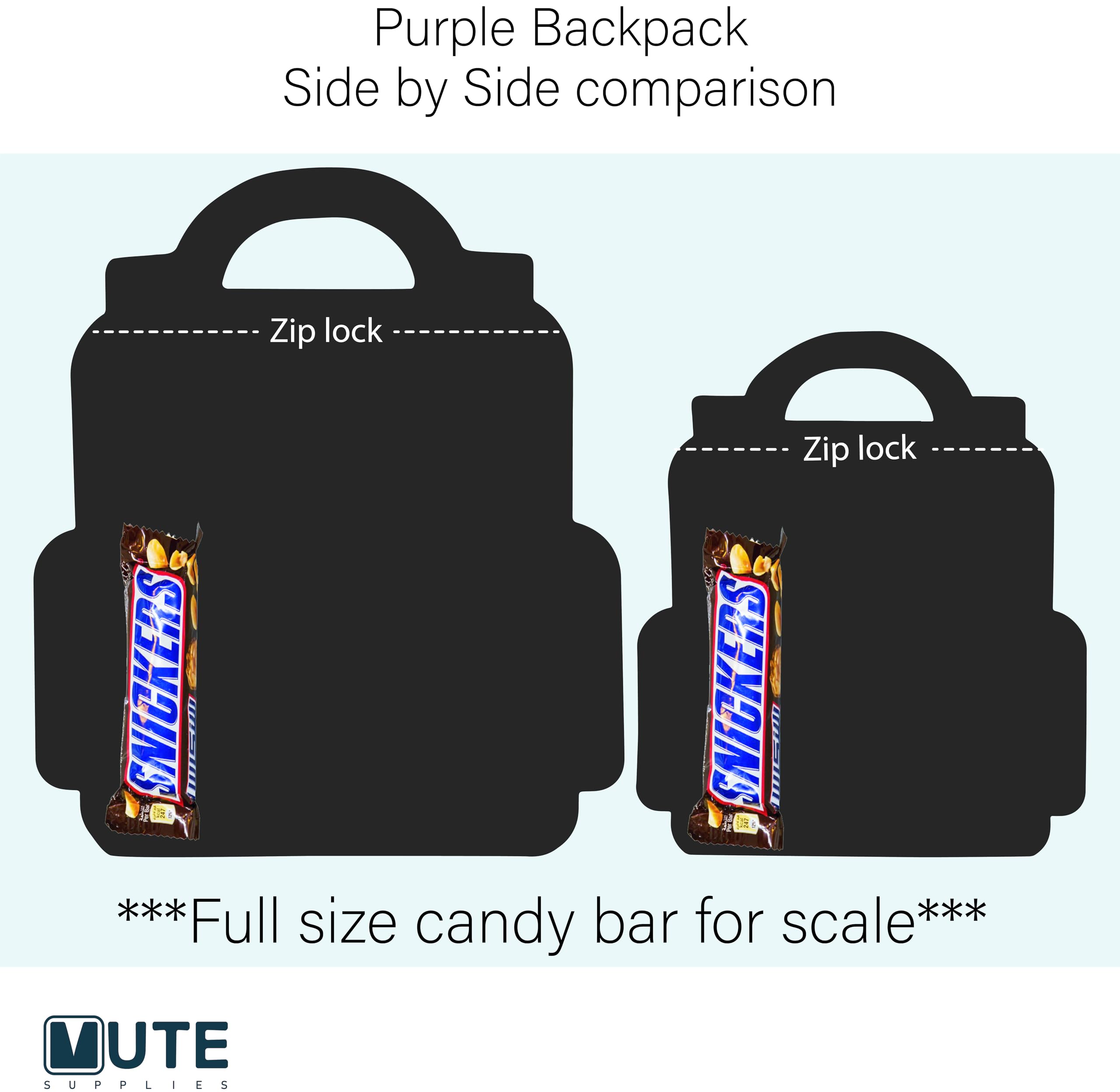 Bulk Gift Bags for Kids Birthday Party Supplies - Goodie Bag for Candy, Food, Snacks or Favors with Resealable Ziplock Seal (Purple S 20)