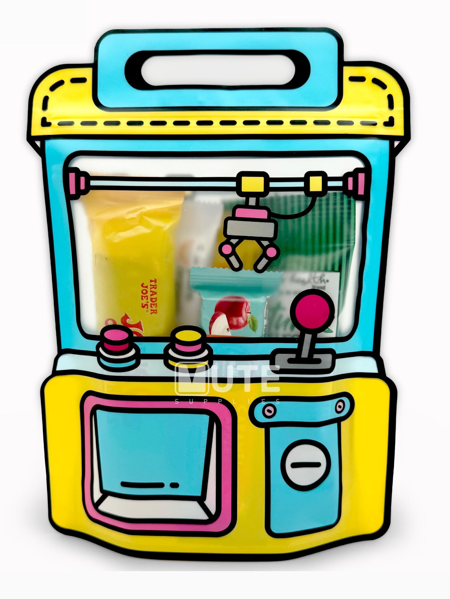 20 Pack Gift Bags for Kids Birthday Party Supplies - Bulk Goodie Bag for Candy, Snacks, or Favors with Resealable Ziplock Seal (Yellow/Small)