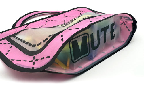 20 Pack Gift Bags for Kids Birthday Party Supplies - Bulk Goodie Bag for Candy, Snacks, or Favors with Resealable Ziplock Seal (Pink/Large)