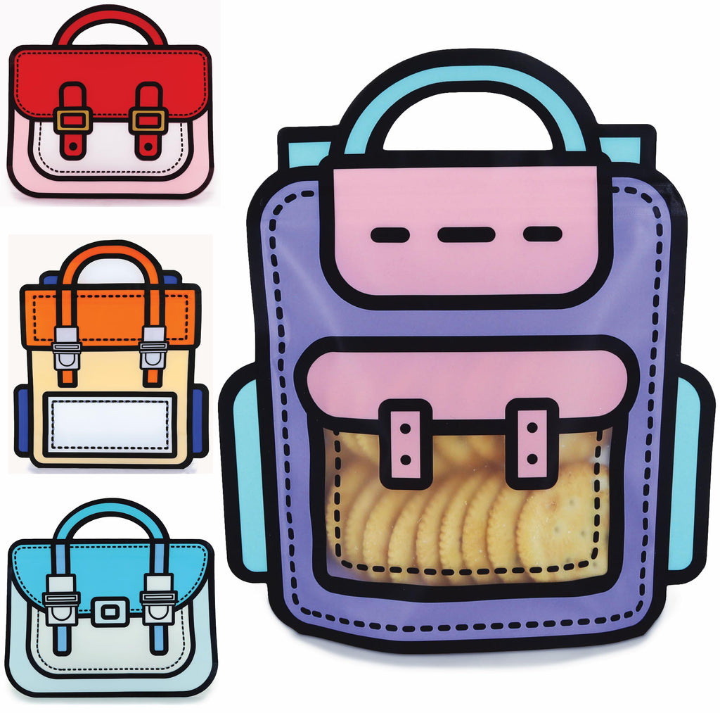 Bulk Gift Bags for Kids Birthday Party Supplies - Goodie Bag for Candy, Food, Snacks or Favors with Resealable Ziplock Seal (Purple S 20)