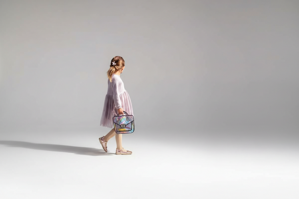 20 Pack Gift Bags for Kids Birthday Party Supplies - Bulk Goodie Bag for Candy, Snacks, or Favors with Resealable Ziplock Seal (Holographic/Large)