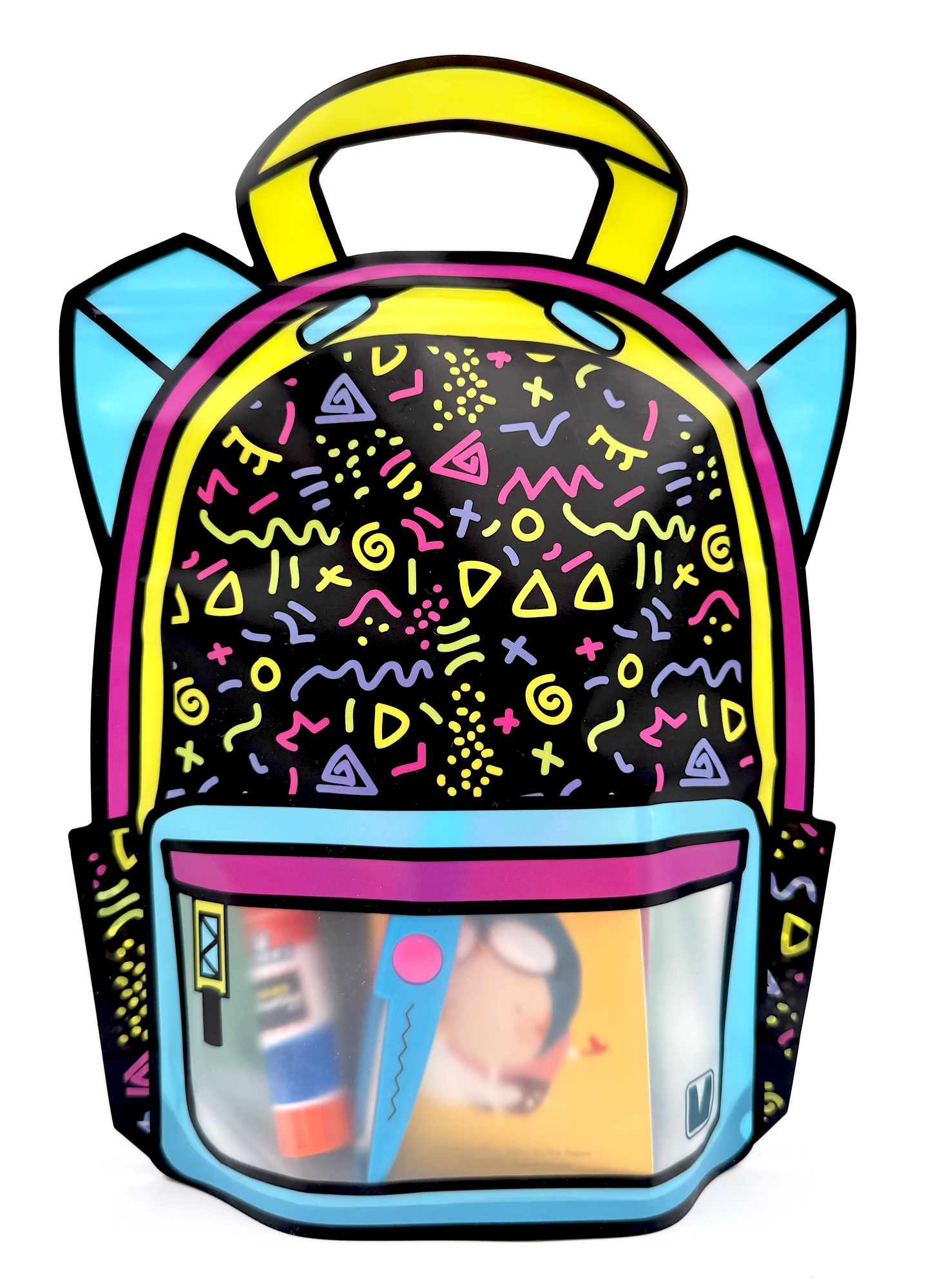 20 Pack Goodie Bags for Kids Birthday Party Supplies - Bulk Gift Bag for Favors, Food, and Candy with Resealable Ziplock Seal (Lets Party/Large)