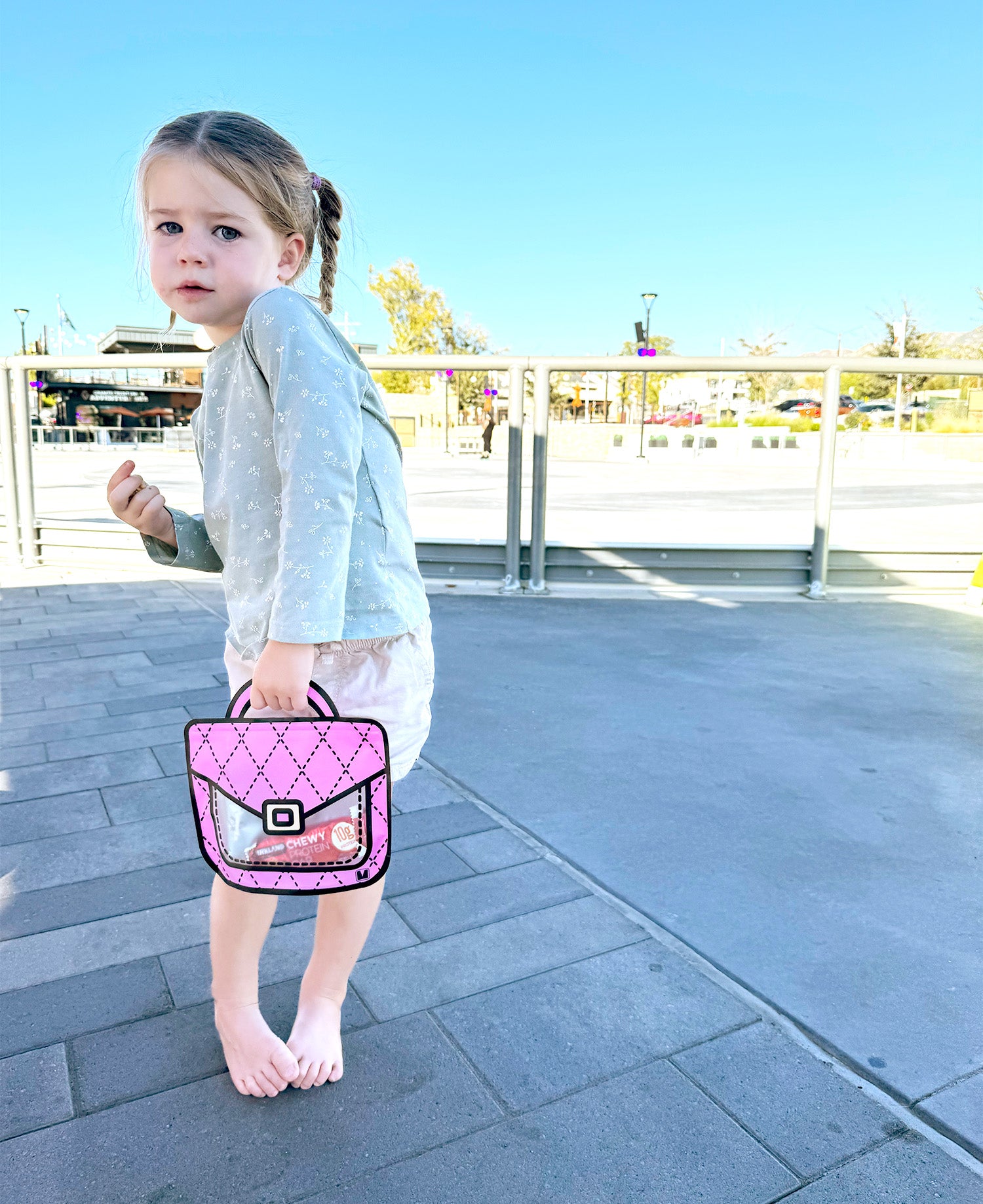 20 Pack Gift Bags for Kids Birthday Party Supplies - Bulk Goodie Bag for Candy, Snacks, or Favors with Resealable Ziplock Seal (Pink/Small)