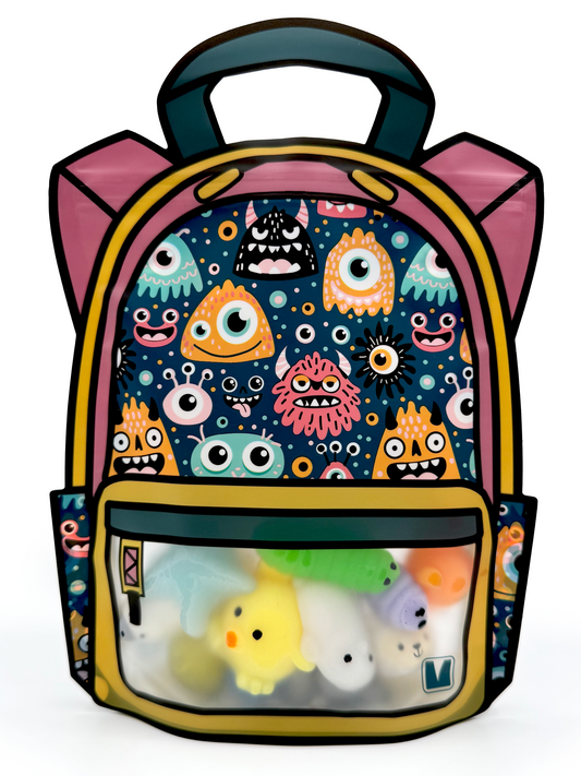 20 Pack Goodie Bags for Kids Birthday Party Supplies - Bulk Gift Bag for Favors, Food, and Candy with Resealable Ziplock Seal (Monster Jam/Small)