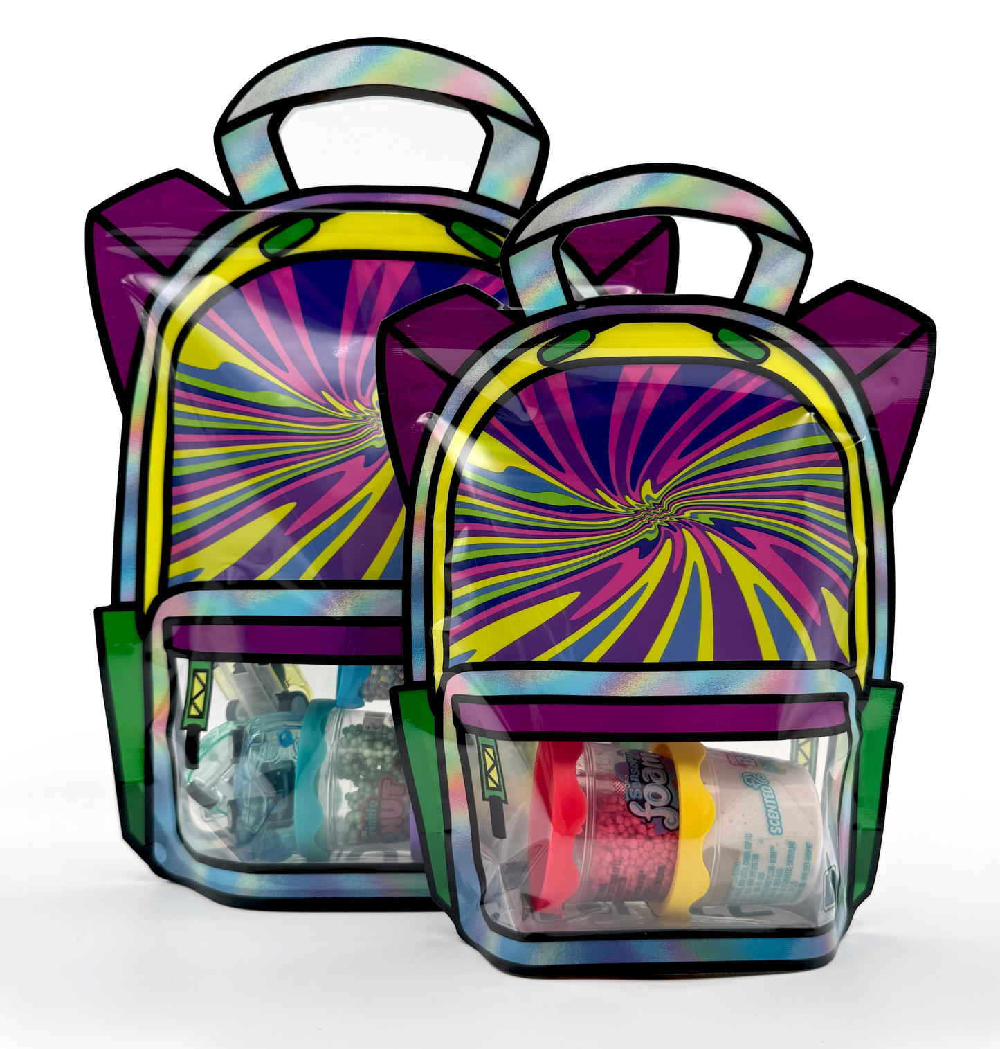 20 Pack Goodie Bags for Kids Birthday Party Supplies - Bulk Gift Bag for Favors, Food, and Candy with Resealable Ziplock Seal (Woosie/Large)