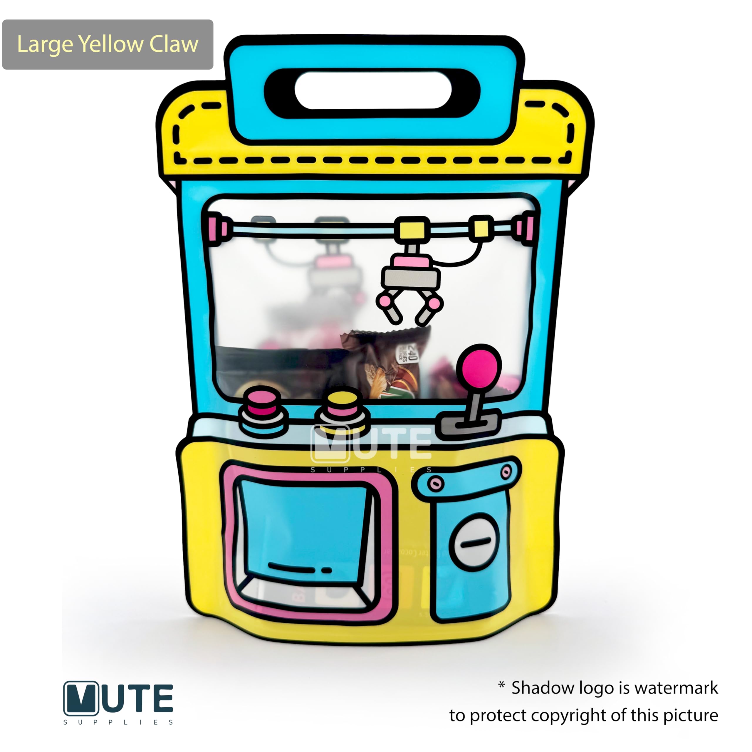 20 Pack Gift Bags for Kids Birthday Party Supplies - Bulk Goodie Bag for Candy, Snacks, or Favors with Resealable Ziplock Seal (Yellow/Small)